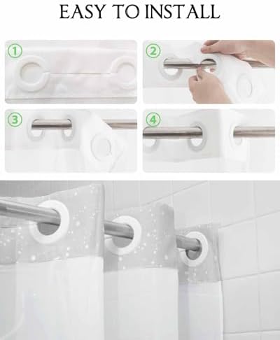 Stunning No Hook Shower Curtain Set