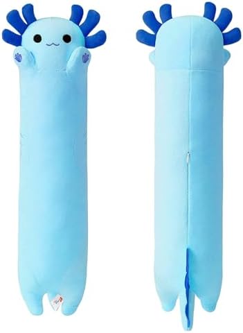 PEACH CAT Blue Long Axolotl Plush Pillow Toy