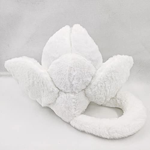 Peach Cat Cute Bat Bunny Stuffed Animal Pillow for Kids White