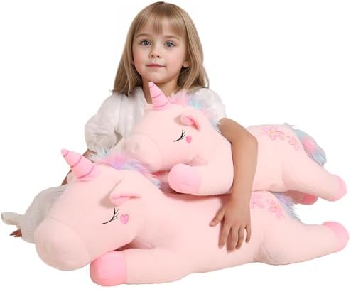 Cute 24 Inch Unicorn Plush Pillow for Kids