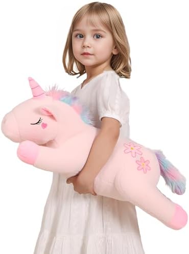 Cute 24 Inch Unicorn Plush Pillow for Kids