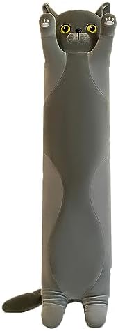 Long Cat Plush Pillow 275-inch for Relaxation and Reading