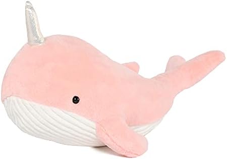Tezituor 24 Inch Pink Narwhal Plush Pillow