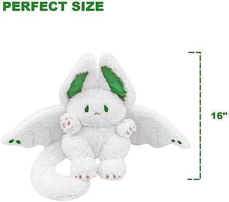 Cute White Bat Bunny Plush Pillow for Kids