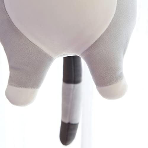 Long Gray Cat Plush Pillow for Sleep Cuddle and Relaxation