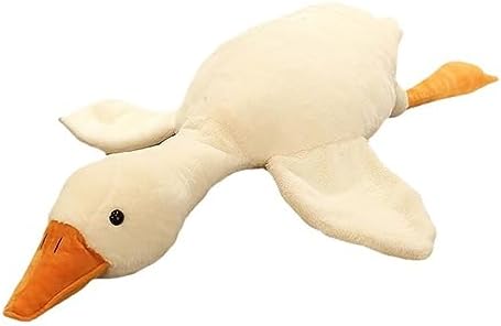 Bacmaze White Goose Plush Pillow 20 Inch Cute Toy Stuffed Animal