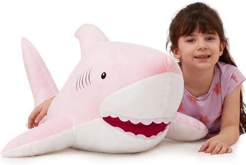 39 Giant Shark Plush Pillow for Kids Adults