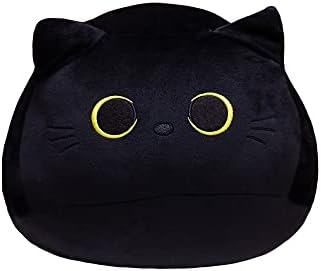 Black Cat Plush Pillow Toy Soft Stuffed Animal for Kids Baby Girls