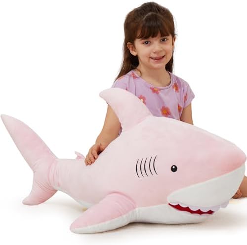 39 Giant Shark Plush Pillow for Kids Adults