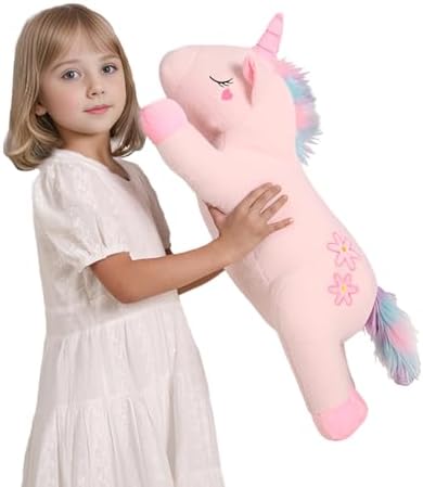 Cute 24 Inch Unicorn Plush Pillow for Kids