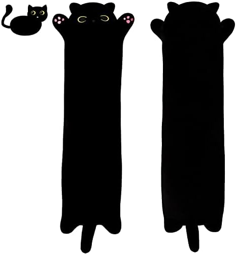 SNOWOLF 59inch Black Cat Plush Toy