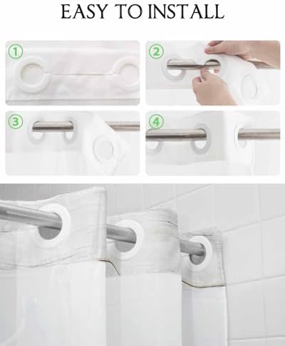 Luxury Absorbent Shower Curtain with Water-Resistant Design