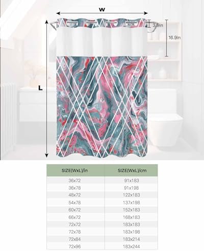 TocaHome No Hook Shower Curtain Set