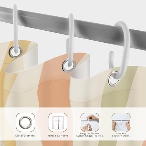 Glawry Boho Sun 60x72 Inch shower curtain set