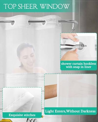 Luxury Absorbent Shower Curtain with Water-Resistant Design