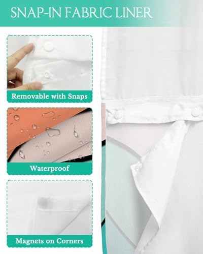 Modern Luxury in the Washroom with Waterproof 36x72-Inch Shower Curtain Set