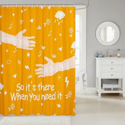 Feelyou 72x72 Inch Hug Shower Curtain for Girls Boys Waterproof Fun