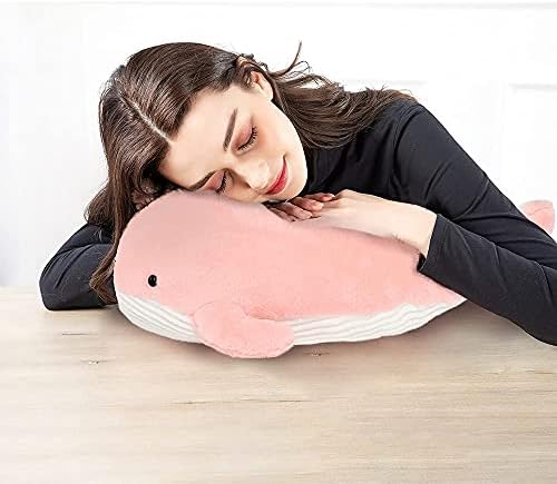 Tezituor 24 Inch Pink Narwhal Plush Pillow