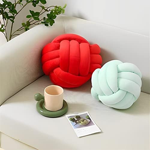 Lighthearted Red Knot Ball Throw Pillow for Home or Office