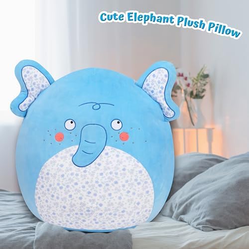 Elephant Plush Pillow 20-Inch
