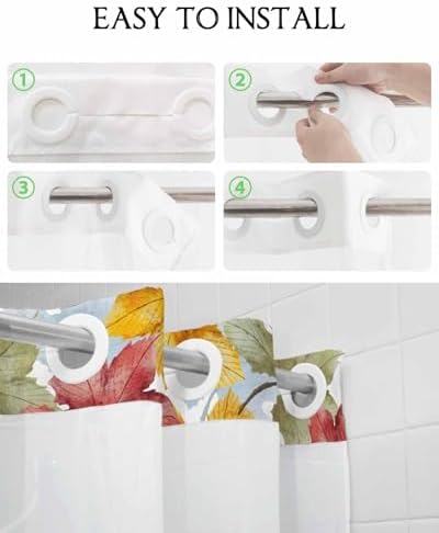 Elegant Functional No-Hook Shower Curtains