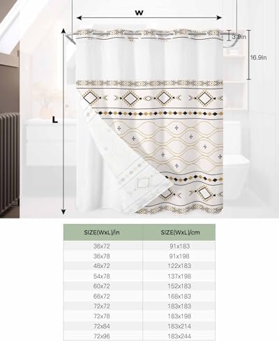 Retro Farmhouse Shower Curtain 72x78