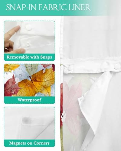 Elegant Functional No-Hook Shower Curtains