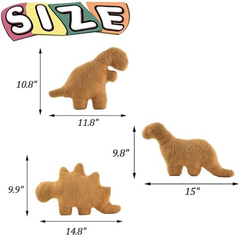 Psqueeze Dino nugget plush pillow set funny birthday gift for kids