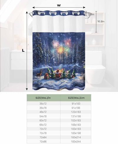Stylish No-Hook Shower Curtain Set