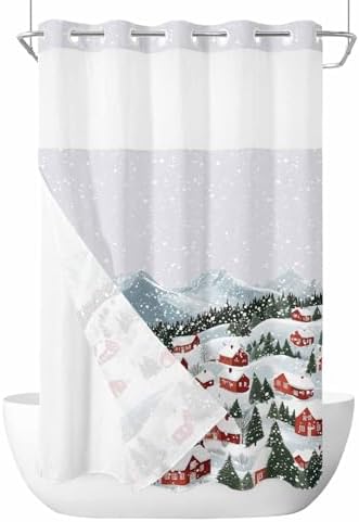 Stunning No Hook Shower Curtain Set