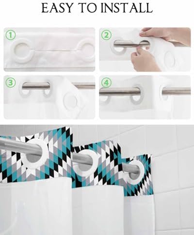 Unique Bohemian Shower Curtain with Water-Resistant Design Bonus Top Window View