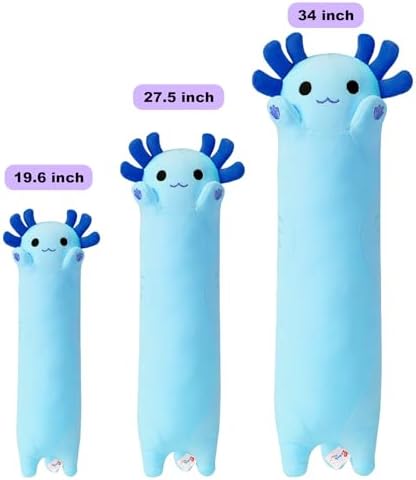 PEACH CAT Blue Long Axolotl Plush Pillow Toy