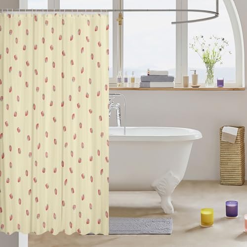 Cute Strawberry Bath Curtain for Kids