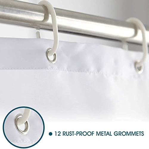 Emvency waterproof shower curtain dark grunge design 72x72 inches with hooks