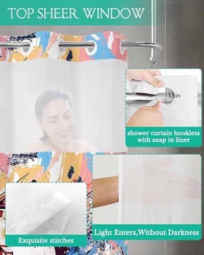 Luxury Bath Temptress No Hook Shower Curtains