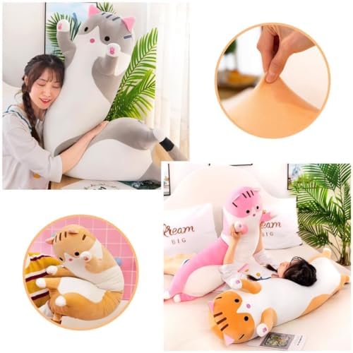 Perfect Cuddle Cat Plush Pillow for Kids Adults Soft and Cozy