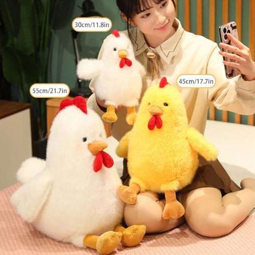 Cute Chicken Plush Pillow Toy 177in White