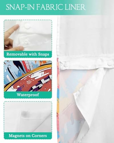 No Hook Cloth Fabric Showers - Waterproof Stylish