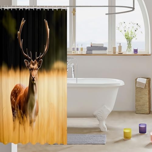 Feelyou Deer Shower Curtain for Kids - Fun and Practical Bath Experience