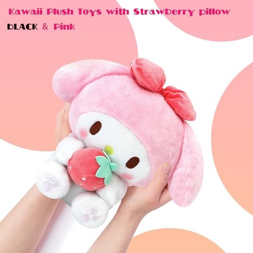 Brilliantly Cutesy Plush Doll with Strawberry Pillow