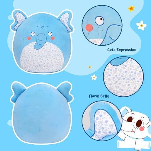 Elephant Plush Pillow 20-Inch