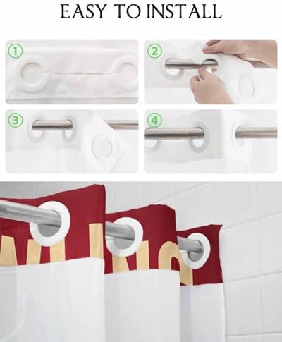 TocaHome Sports Theme Shower Curtain with Snap Liner 48x72 Inches