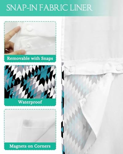 Unique Bohemian Shower Curtain with Water-Resistant Design Bonus Top Window View