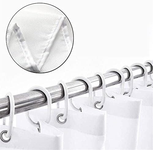 Fashion Girls Pink 70x70 Heart Love Shower Curtain Set with 12 Hooks
