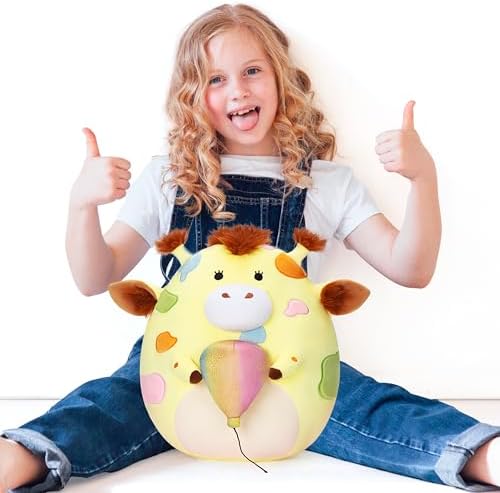 Original Giraffe Plush Pillow Cozy for Kids and Adults PlayNics