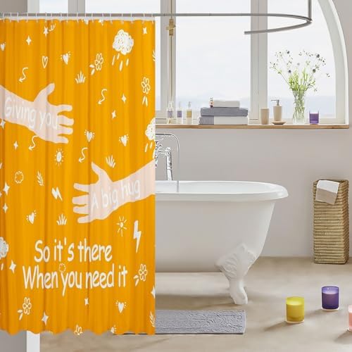 Feelyou 72x72 Inch Hug Shower Curtain for Girls Boys Waterproof Fun