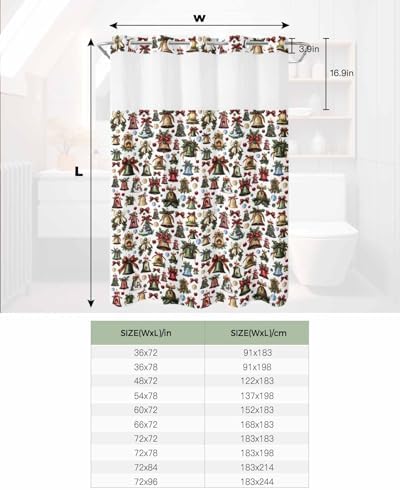 Christmas Snowman Bath Curtain 48x72