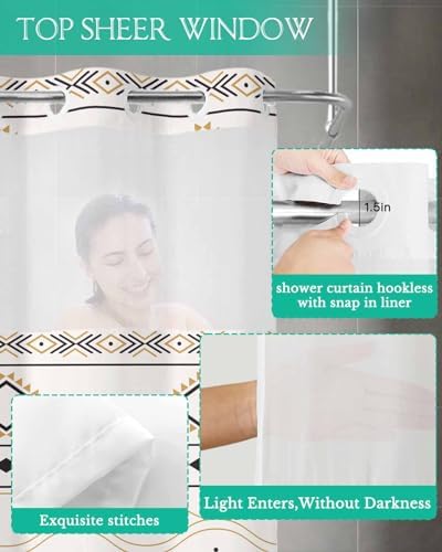 Retro Farmhouse Shower Curtain 72x78