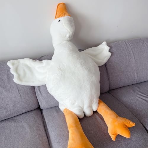Big and Soft Plush Goose Pillow for Kids and Adults