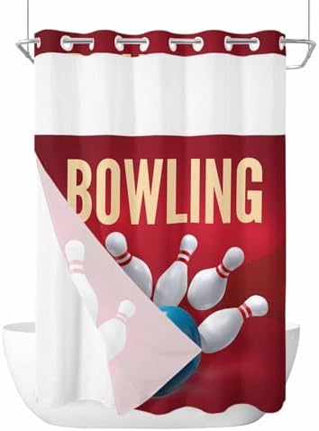 TocaHome Sports Theme Shower Curtain with Snap Liner 48x72 Inches